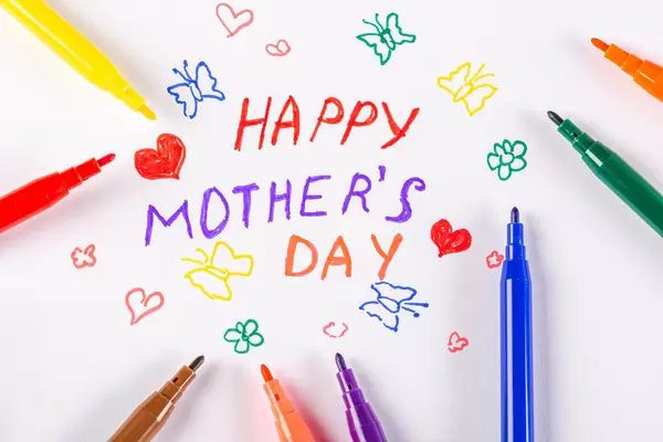 Happy mothers day card made by a child