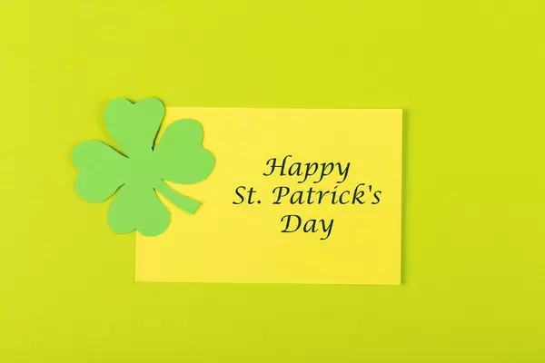 Happy st patricks day concept on green background
