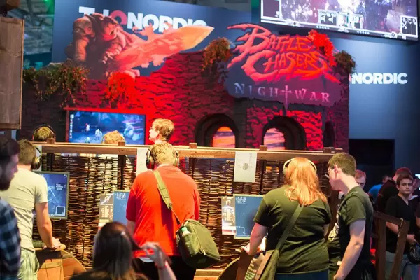 Hardcore Gaming am Messestand von Battle Chasers von Nightwar