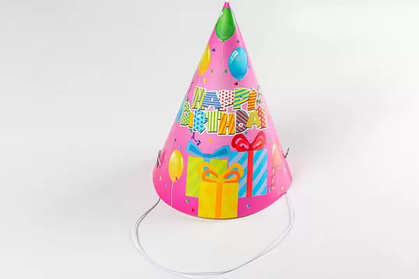 Hat in the form of a cap for celebrating of birthdays