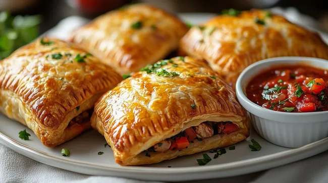 Hausgemachte Fischpasteten mit würziger Füllung