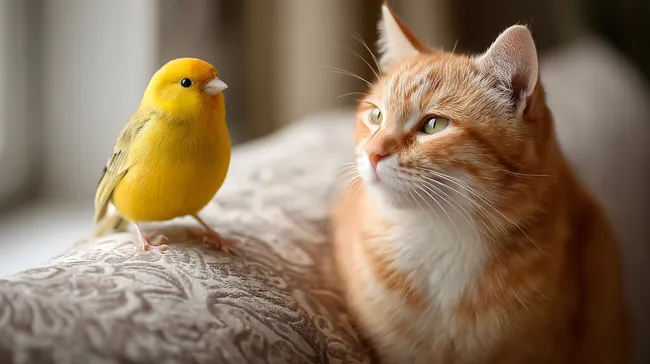 Haustiere in gemütlicher Wohnatmosphäre