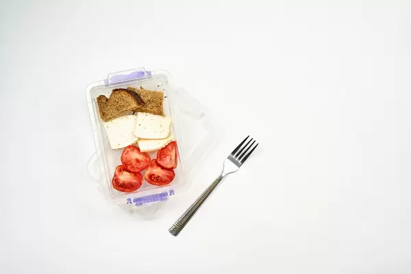 Having lunch in the office