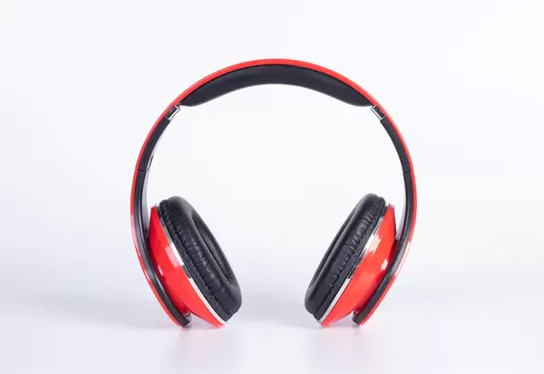 Headphones on a white background
