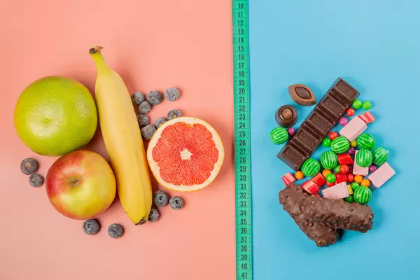 Healthy and unhealthy food choices