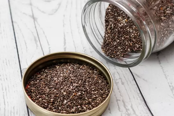 Healthy food for weight loss with chia seeds