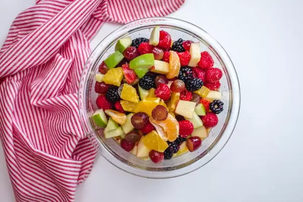 Healthy Fruit Salad Top View