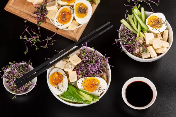 Healthy lifestyle, balanced nutrition background