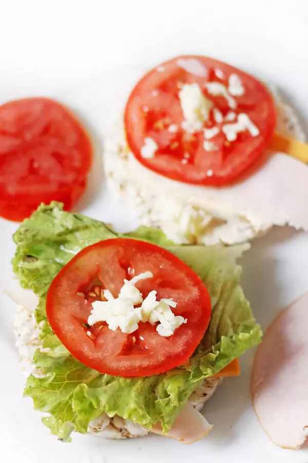 Healthy Lunch With Rice Cakes