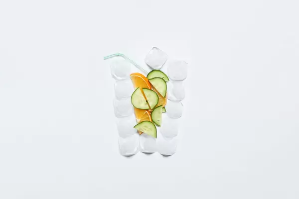 Healthy summer lemonade based on lemon and cucumber