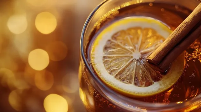 Heißes Getränk mit Zitronen- und Zimtnote