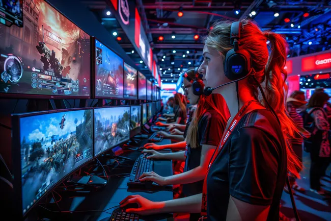 Helle Spielhölle mit LAN-Party-Atmosphere