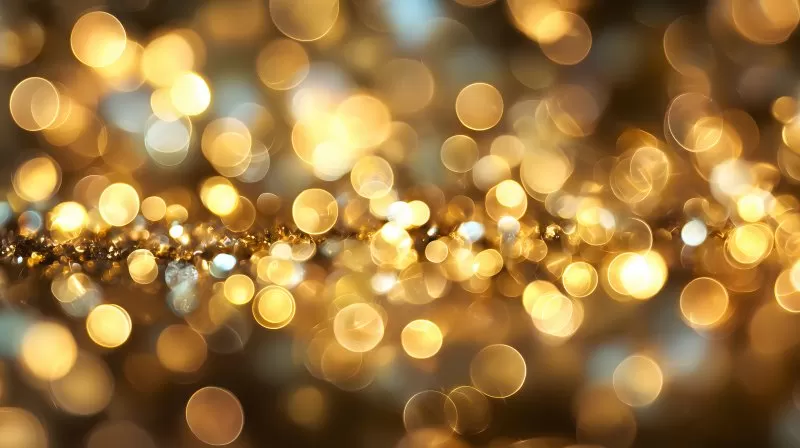 Heller Bokeh Hintergrund mit goldenen Lichtkreisen