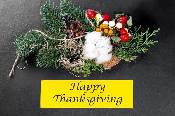 Herbst Deko vor schwarzem Hintergrund