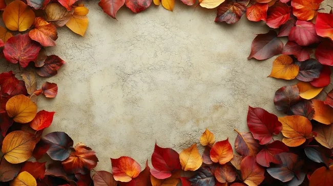 Herbstblätter rahmen strukturierten Hintergrund ein