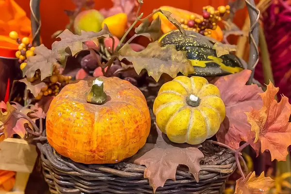 Herbstdeko für das traditionelles Erntedankfest in den USA