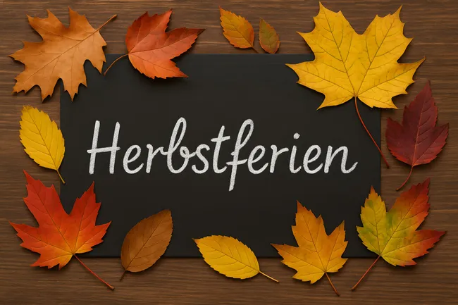 Herbstdekor mit leuchtenden Ahornblättern