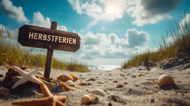 Herbstferien am Strand mit Muschelsuche