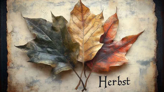 Herbstlaub auf Vintage-Hintergrund