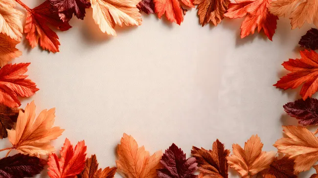 Herbstliche Blätterrahmen-Hintergrundvorlage