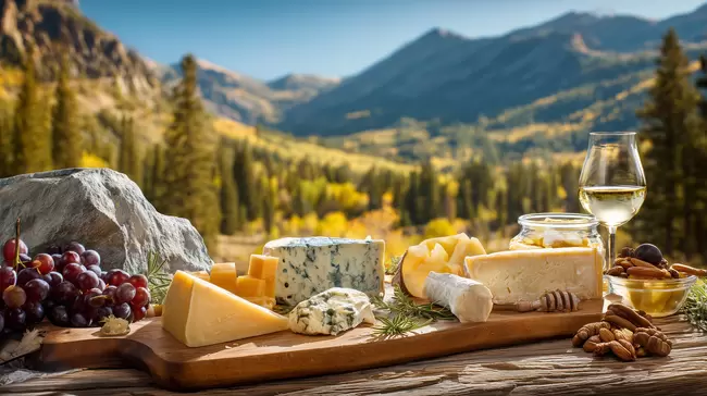 Herbstliche Genussplatte in den Alpen