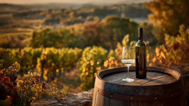 Herbstliche Weinprobe im malerischen Weinberg