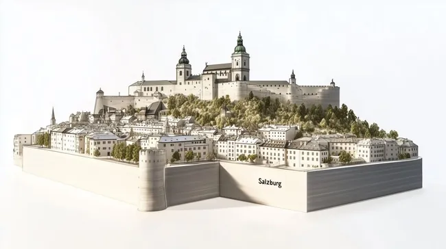 Herrschaftlicher Blick auf die Festungsstadt Salzburg