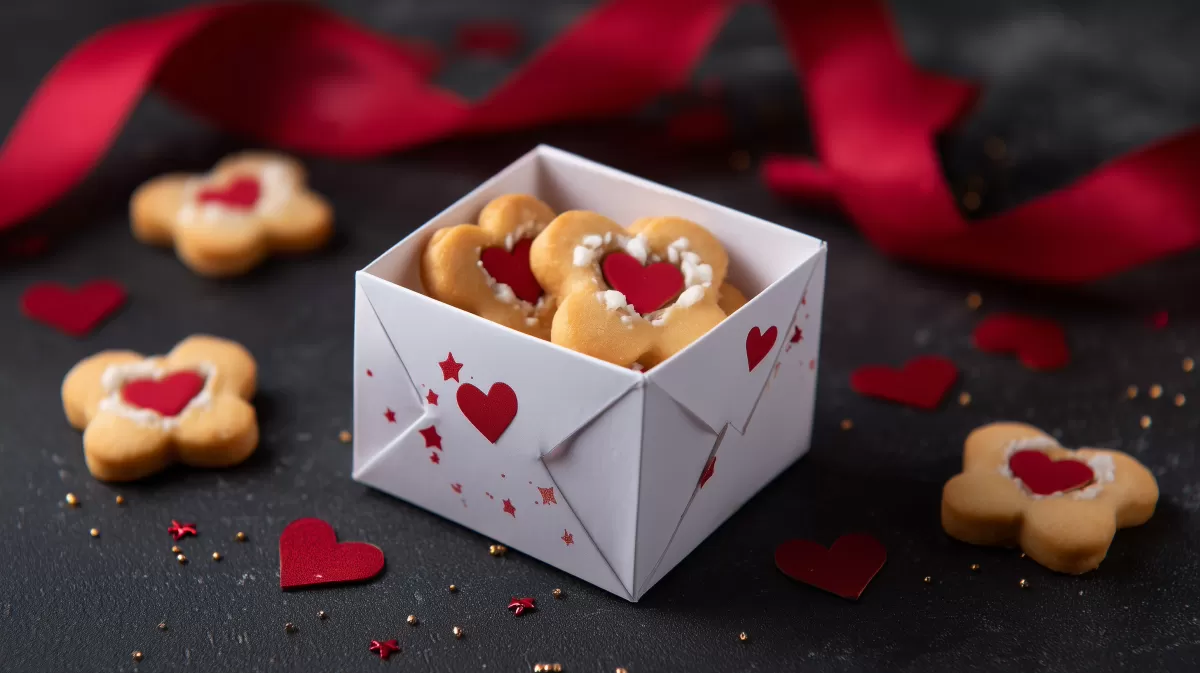 Herzhafte Plätzchen in dekorativer Geschenkbox