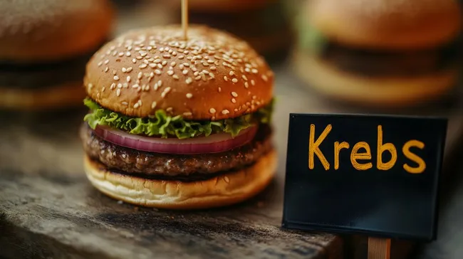 Herzhafter Burger auf rustikalem Holztisch