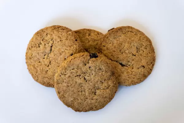 High Angle View Of The Cookies On The White Background