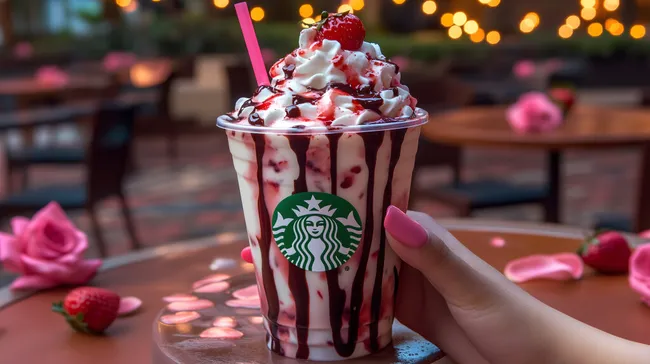 Himmlische Erdbeer-Schokoladenmilch mit Sahne