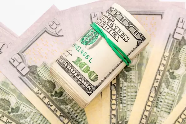 Hintergrundbild mit amerikanischen Dollarscheinen