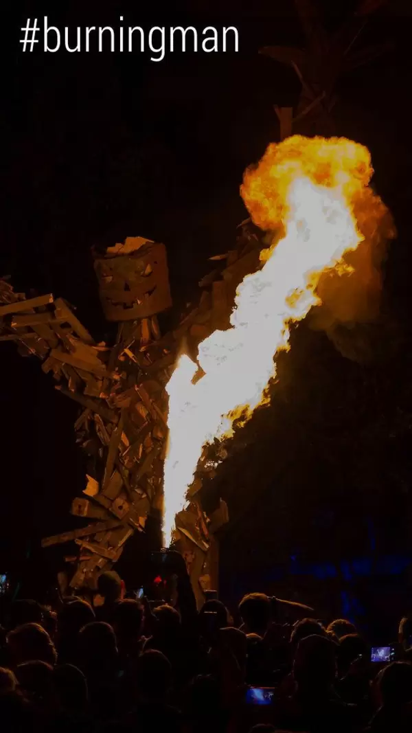 Hippiefestival Burning Man in Black Rock City feiert ohne Geld mitten in der Wüste Nevadas, nordöstlich von Reno