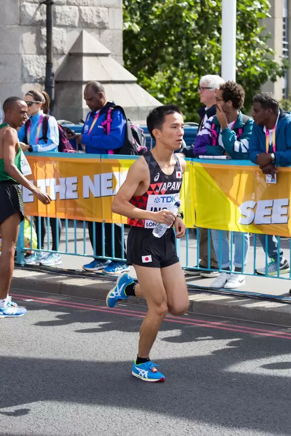 Hiroto Inoue und weitere Läufer (Marathon Finale) bei den  IAAF Leichtathletik-Weltmeisterschaften 2017 in London