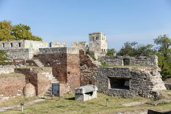 Historic Kalemegdan fort on the hill in the Belgrade