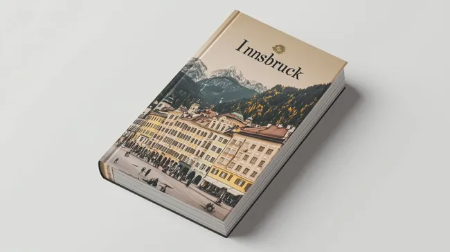 Historische Stadtansicht von Innsbruck in den Alpen