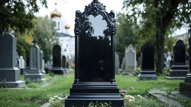 Historischer Friedhof mit prachtvoller Grabsteindekoration