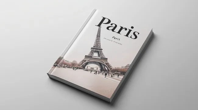 Historischer Reiseführer Paris mit Eiffelturm-Motiv