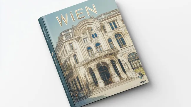 Historisches Wiener Barockgebäude in goldener Fassade