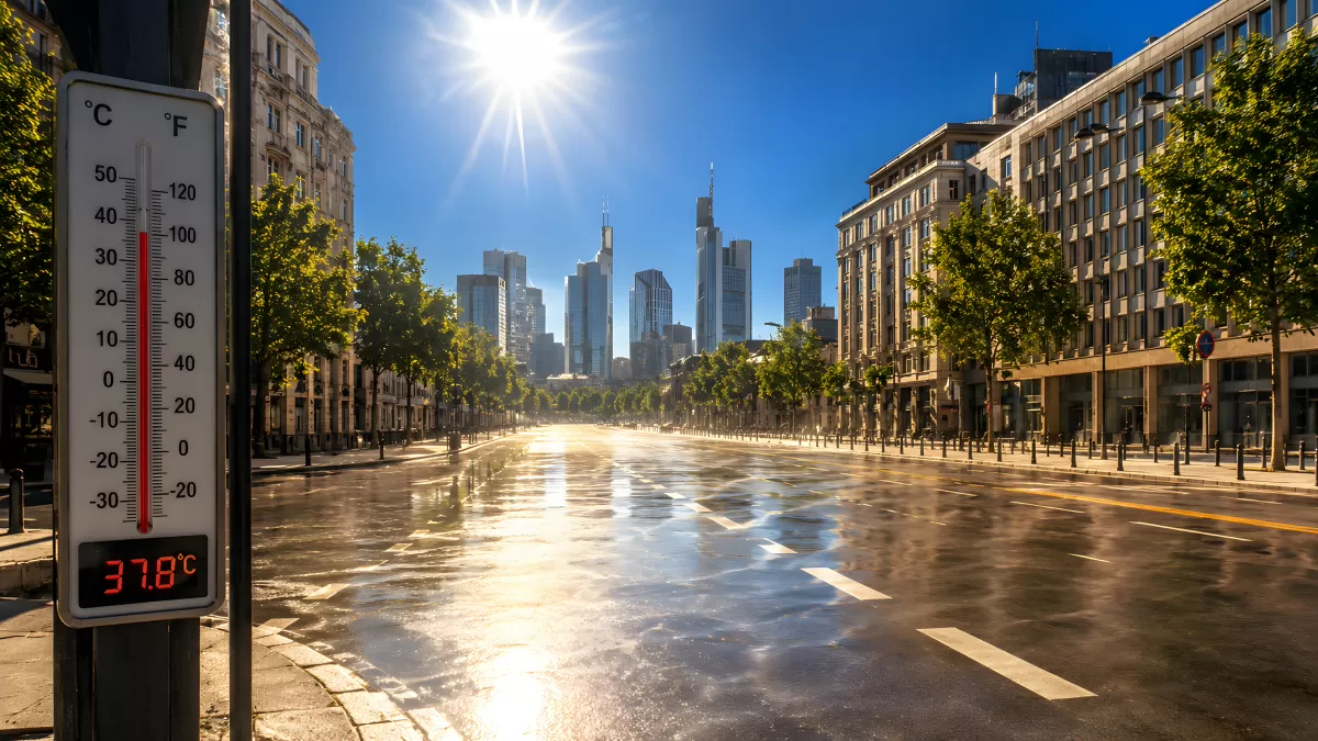 Hitze in der Stadt – Thermometer zeigt 37,8 Grad