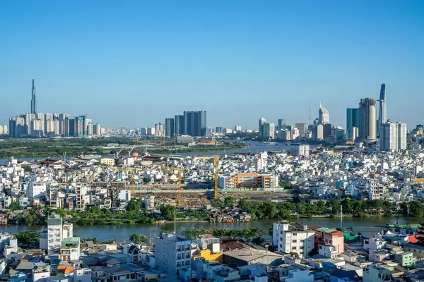Ho Chi Minh City Viewpoint with Blue Sky  Flip 2019