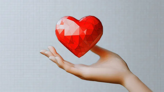 Hochauflösendes Herz-Symbol als Geschenk