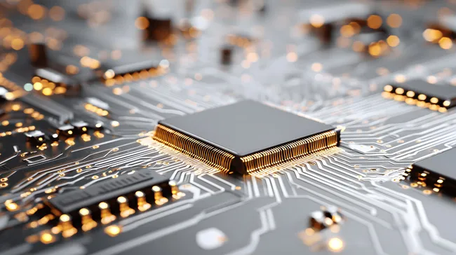 Hochwertige Leiterplatte mit goldenen Komponenten