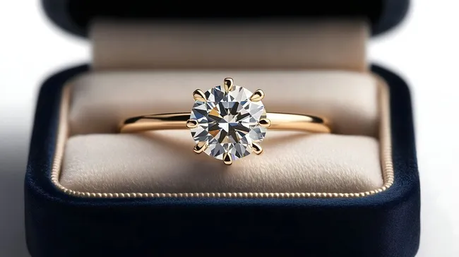 Hochwertige Verlobungsring-Aufnahme in Schmuckbox