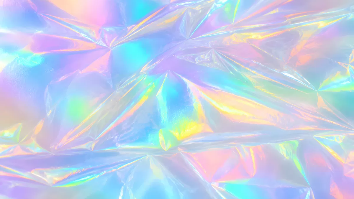 Holografische Folie mit schimmernden Pastellfarben
