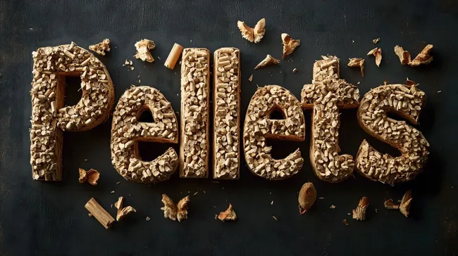 Holz-Pellets in natürlicher Optik