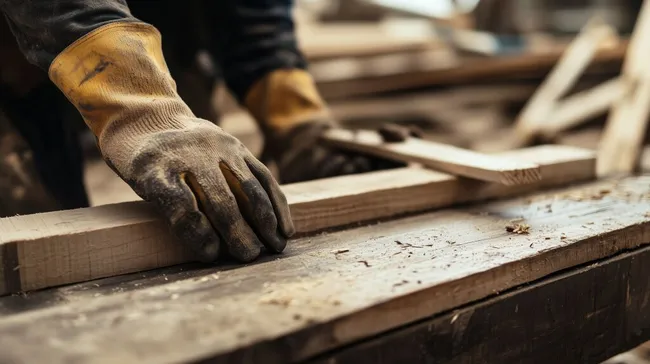 Holzbearbeitung durch Tischler im Handwerk