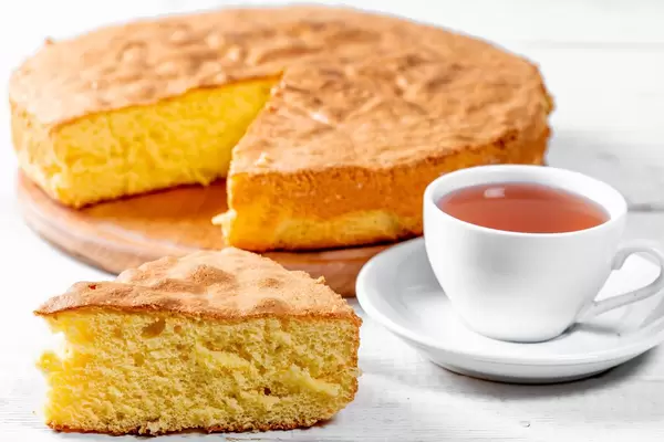 Home baking with a Cup of tea on the table