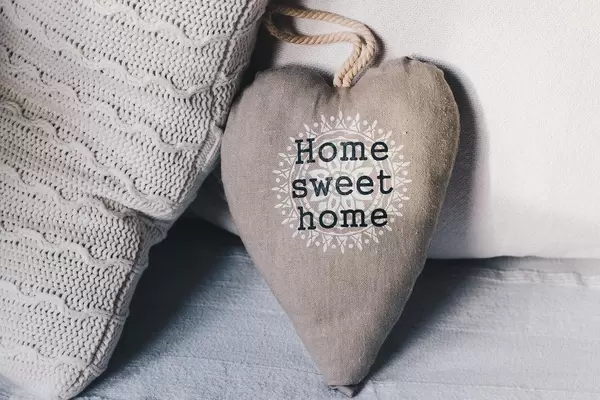 Home sweet home small pillow . Interior idea