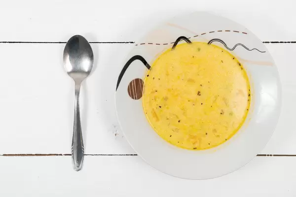 Homemade Chicken Soup with Carrot and Green Beans